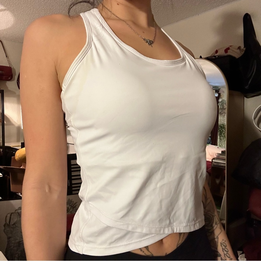 White Active Tank Top